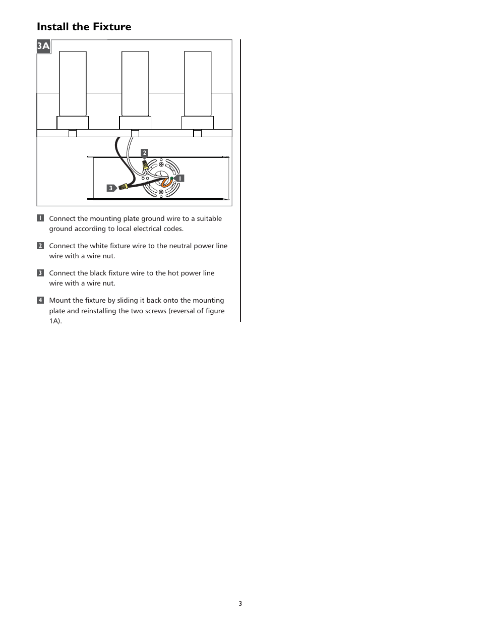 Install the fixture | LBL Lighting Jada 5-Light User Manual | Page 3 / 4