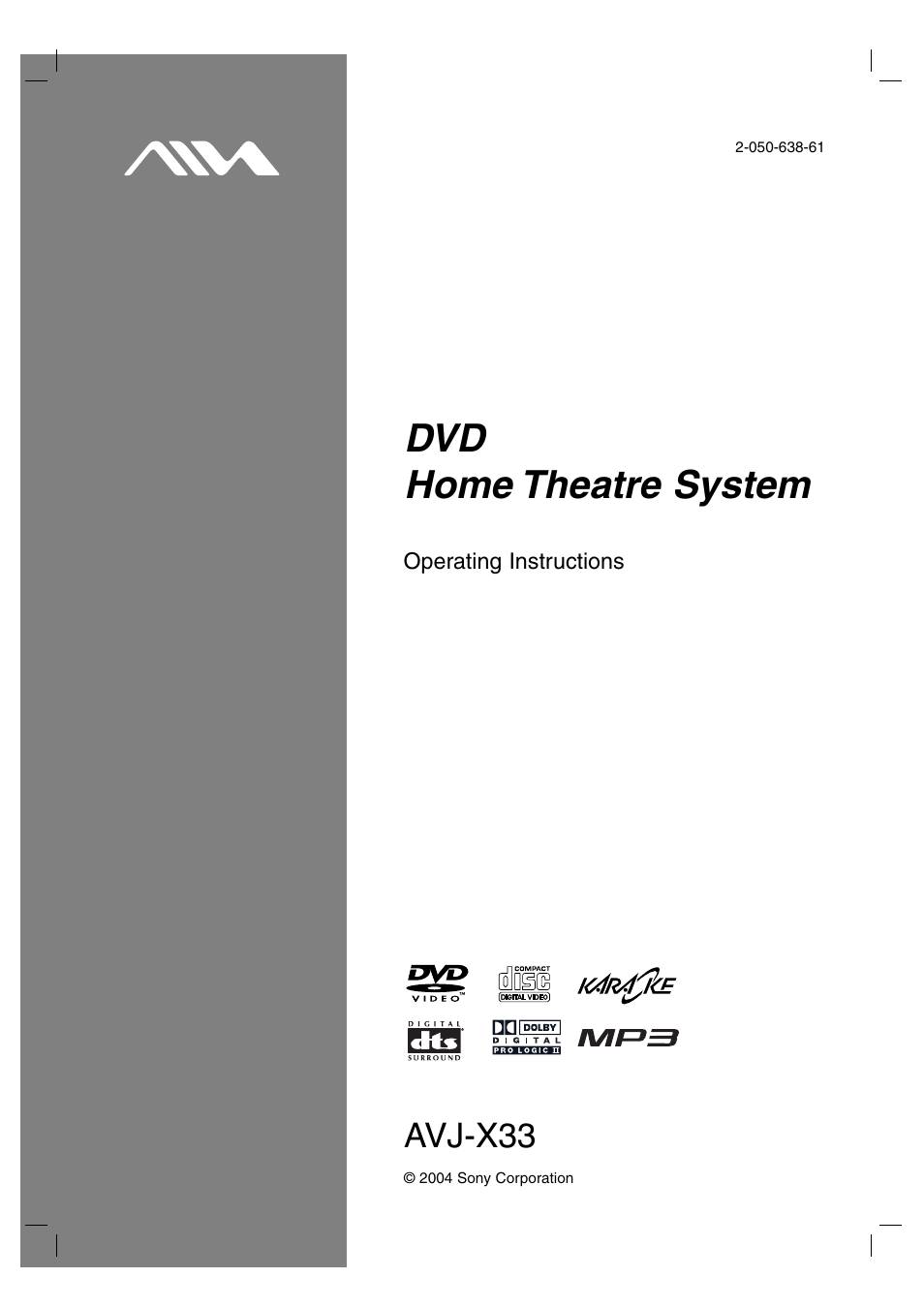 Aiwa AVJ-X33 User Manual | 39 pages