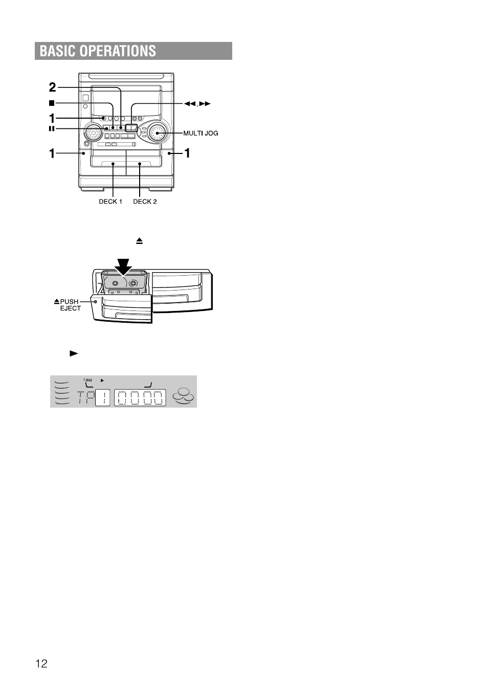 Basic operations | Aiwa NSX-AJ20 User Manual | Page 12 / 62