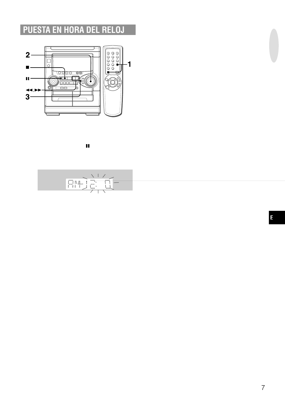 Puesta en hora del reloj | Aiwa NSX-AJ20 User Manual | Page 28 / 62
