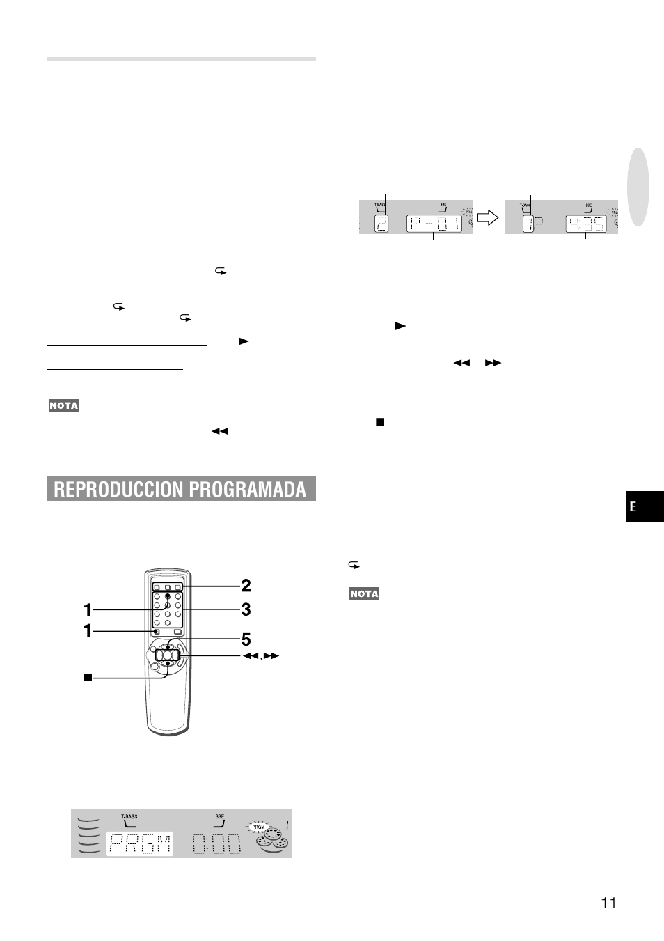 Reproduccion programada, Reproduccion aleatoria/repeticion de reproduccion | Aiwa NSX-AJ20 User Manual | Page 32 / 62