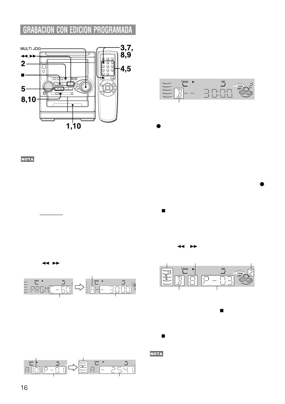 Grabacion con edicion programada | Aiwa NSX-AJ20 User Manual | Page 37 / 62