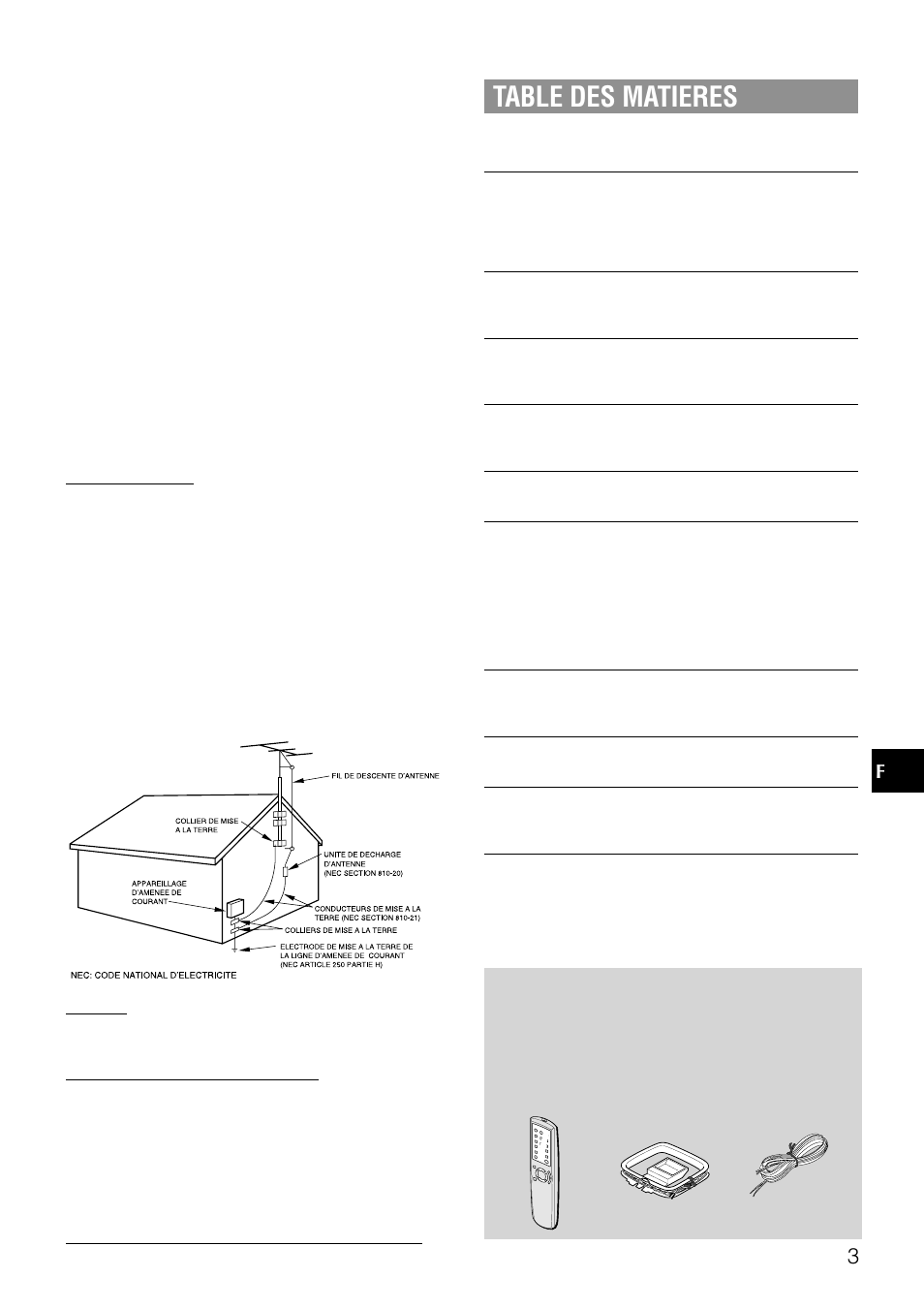 Table des matieres | Aiwa NSX-AJ20 User Manual | Page 44 / 62