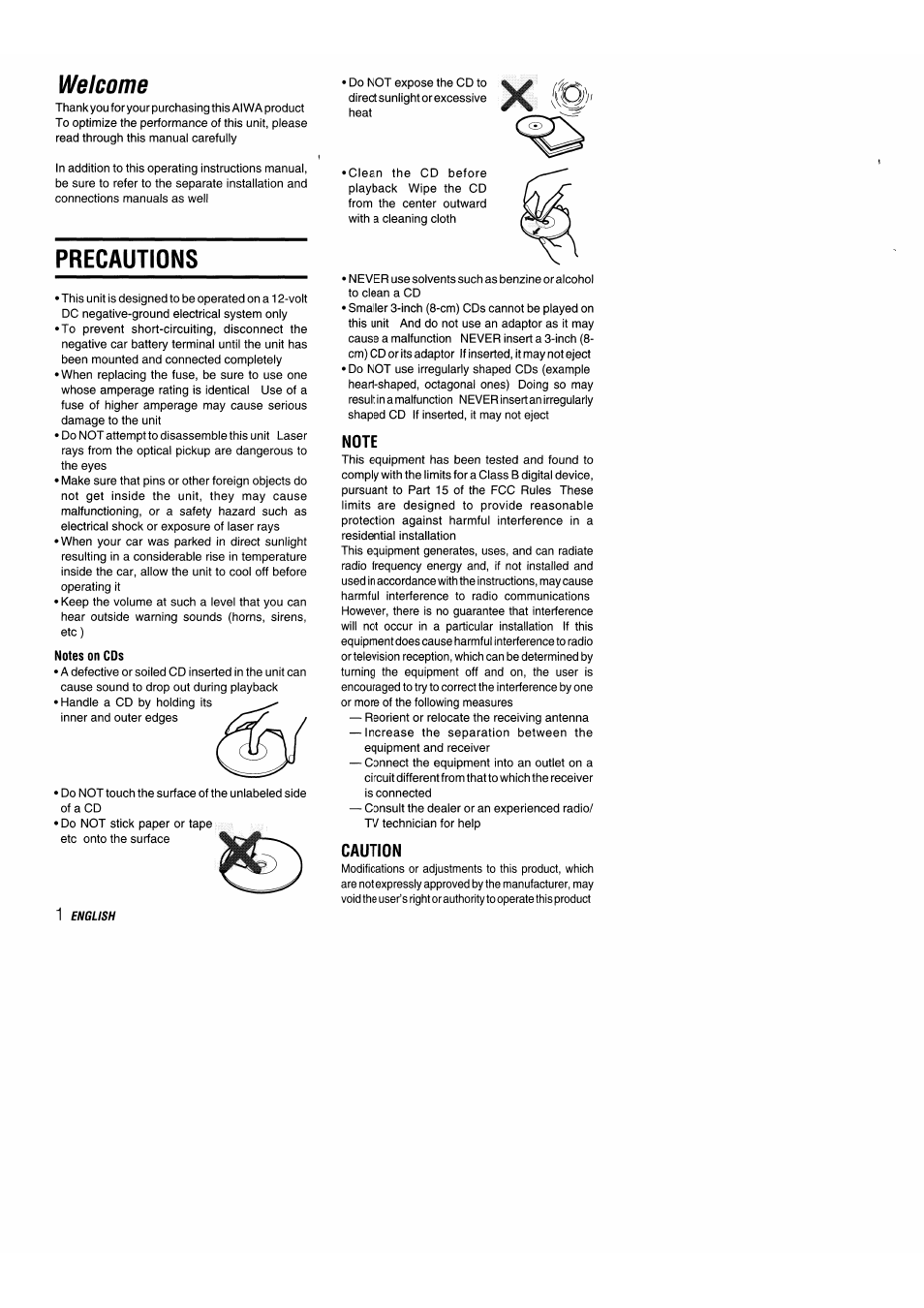 Aiwa 570CDCMP3 User Manual | Page 2 / 62