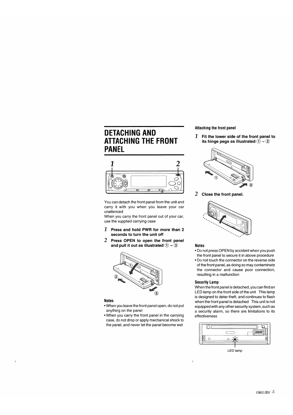 Face plate | Aiwa 570CDCMP3 User Manual | Page 5 / 62
