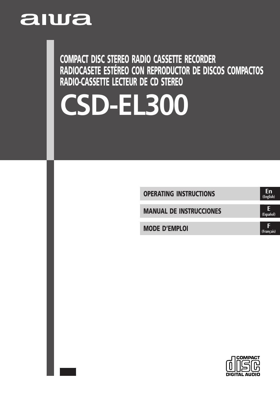 Aiwa CSD-EL300 User Manual | 44 pages