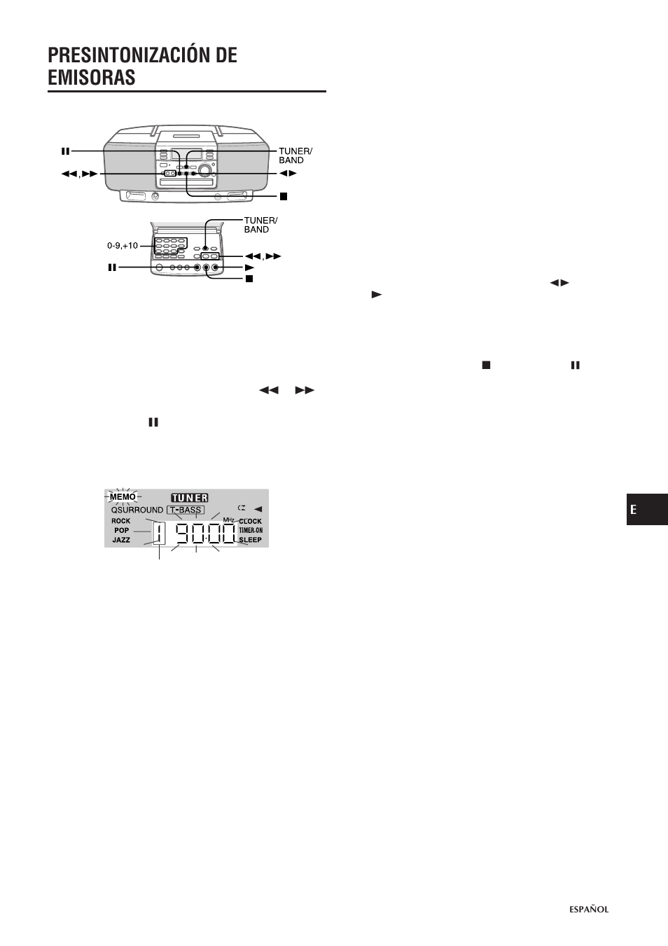 Presintonización de emisoras | Aiwa CSD-EL300 User Manual | Page 23 / 44
