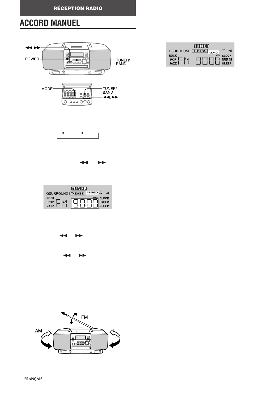 Accord manuel | Aiwa CSD-EL300 User Manual | Page 36 / 44