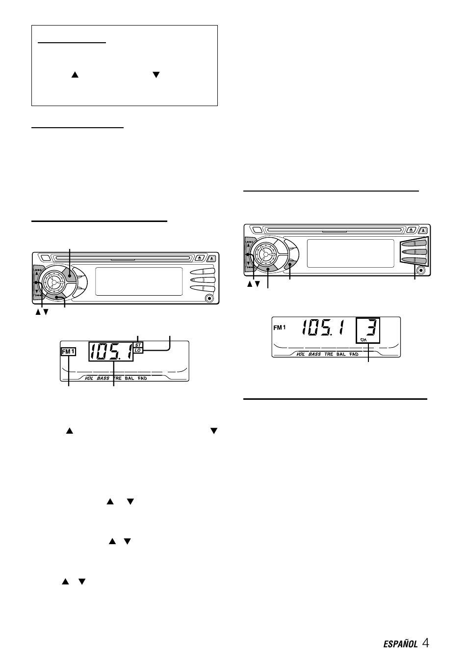 Manejo de la radio | Aiwa CDC-X227 YZ User Manual | Page 13 / 74