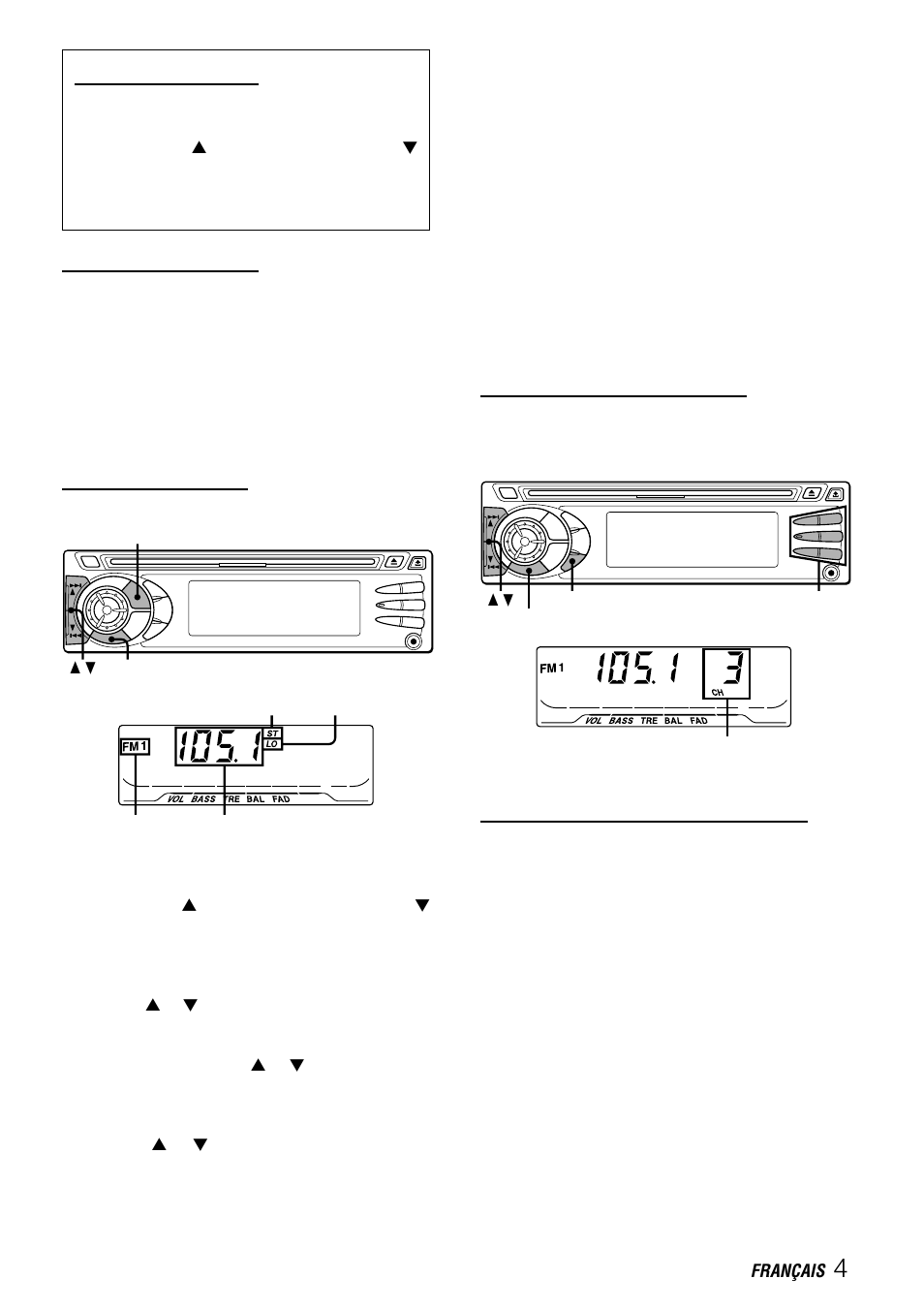 Fonctionnement de la radio | Aiwa CDC-X227 YZ User Manual | Page 21 / 74