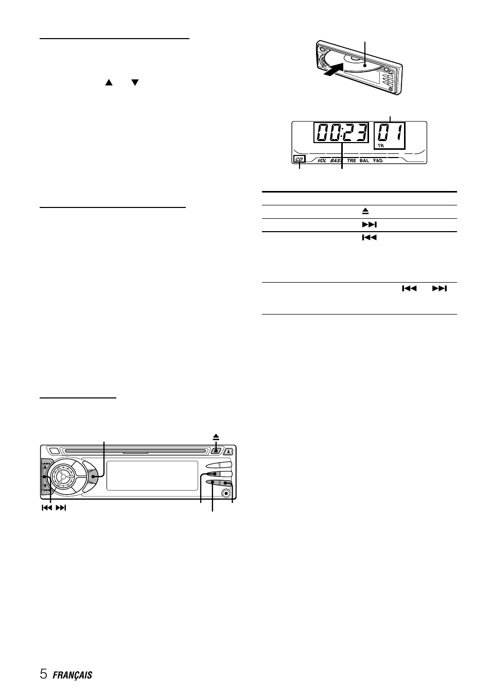 Fonctionnement du lecteur cd | Aiwa CDC-X227 YZ User Manual | Page 22 / 74