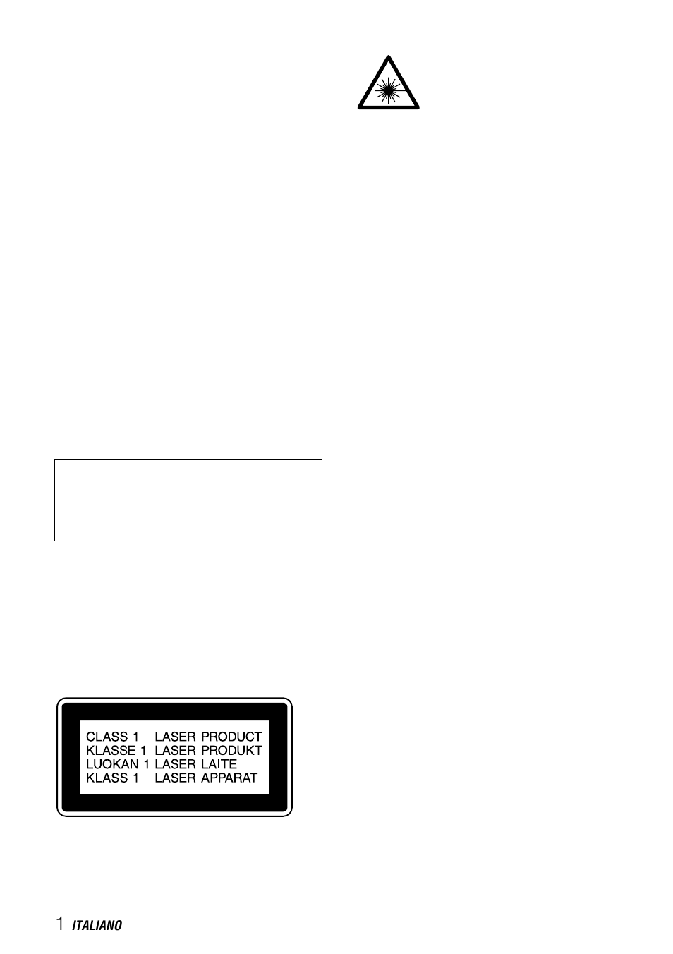 Precauzioni | Aiwa CDC-X227 YZ User Manual | Page 34 / 74