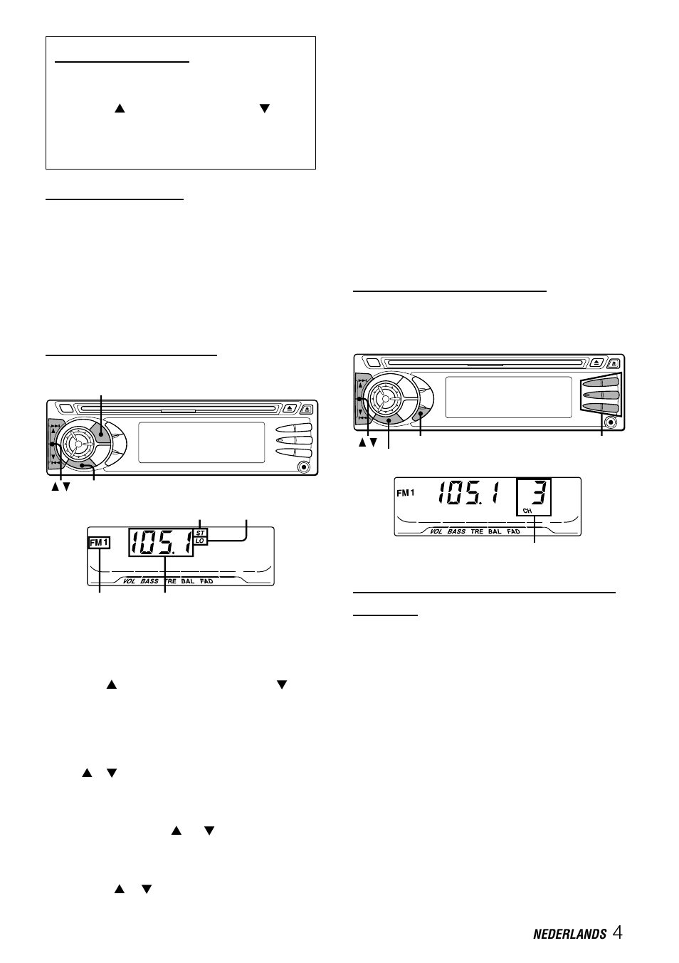 Bediening van de radio | Aiwa CDC-X227 YZ User Manual | Page 45 / 74
