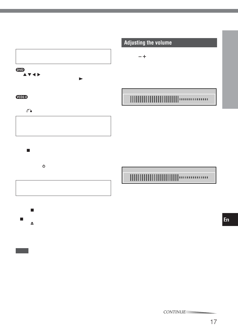 Adjusting the volume | Aiwa HT-DV1 User Manual | Page 17 / 54