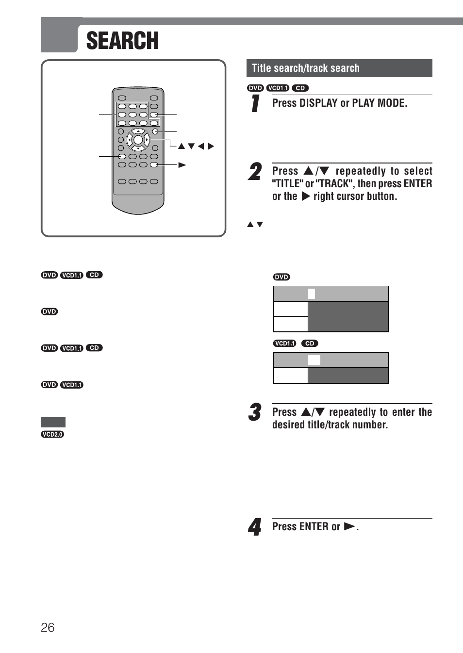 Search | Aiwa HT-DV1 User Manual | Page 26 / 54