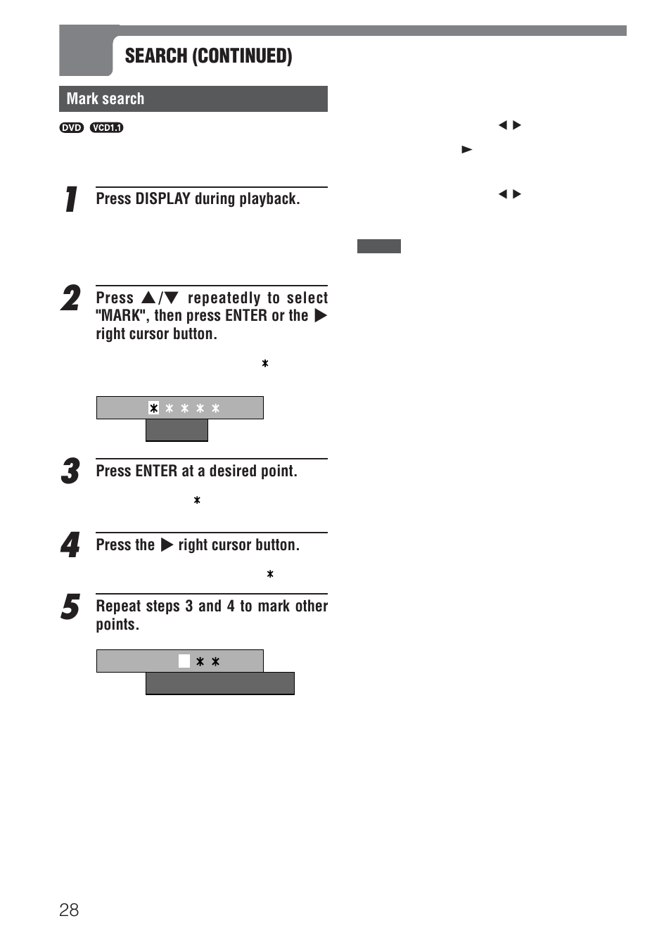 Search (continued) | Aiwa HT-DV1 User Manual | Page 28 / 54