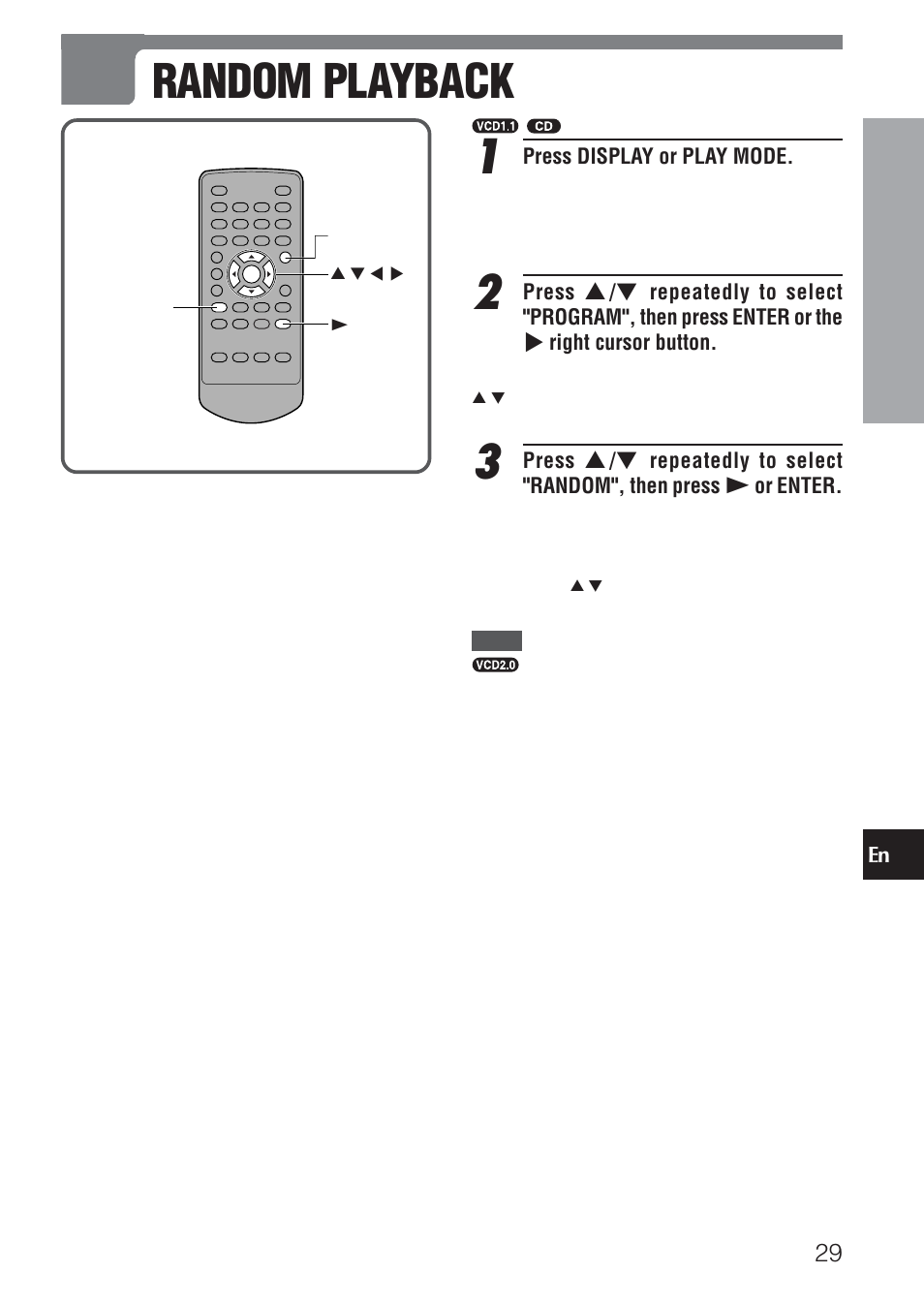 Random playback | Aiwa HT-DV1 User Manual | Page 29 / 54