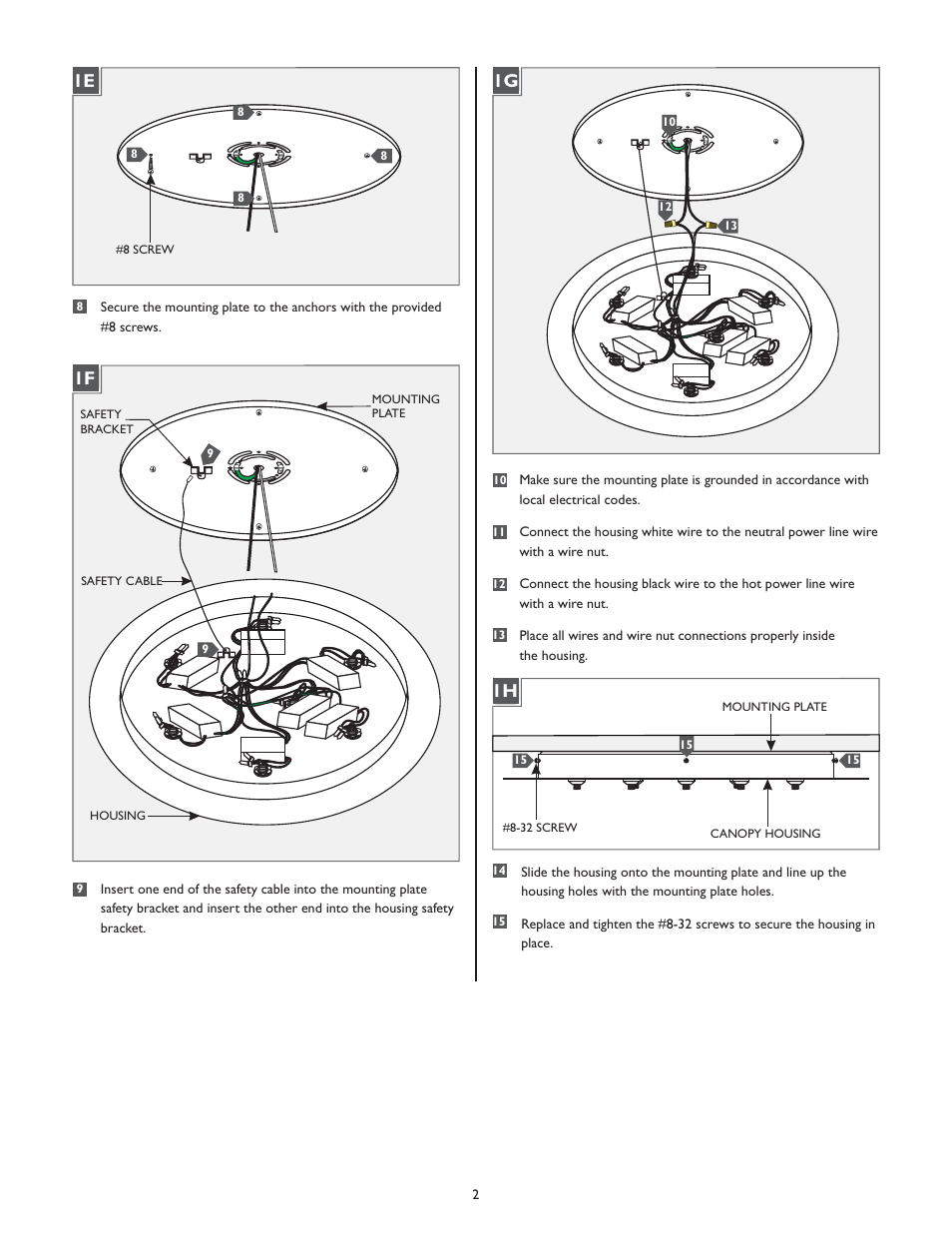 1g 1e | LBL Lighting Fusion Jack Canopy 5 Light Round LED User Manual | Page 2 / 4