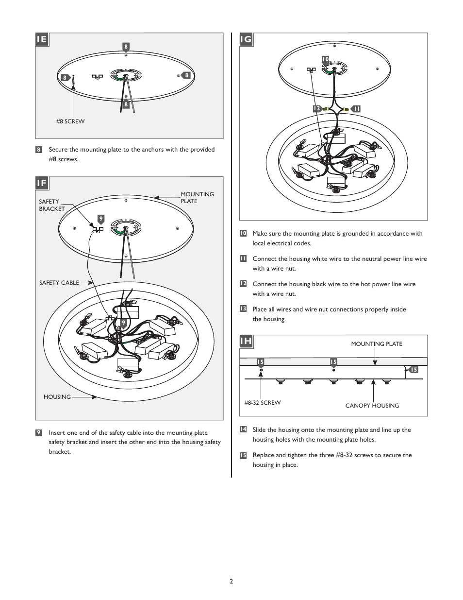 1e 1g 1f | LBL Lighting Fusion Jack Canopy 7 Light Round LED User Manual | Page 2 / 4