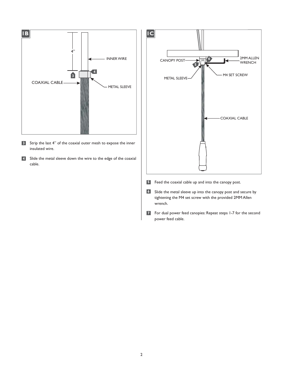 1a 1b, 1a 1c | LBL Lighting LED Illum MO Flush Elec Xfmr 60w 277v/12v LED User Manual | Page 2 / 4