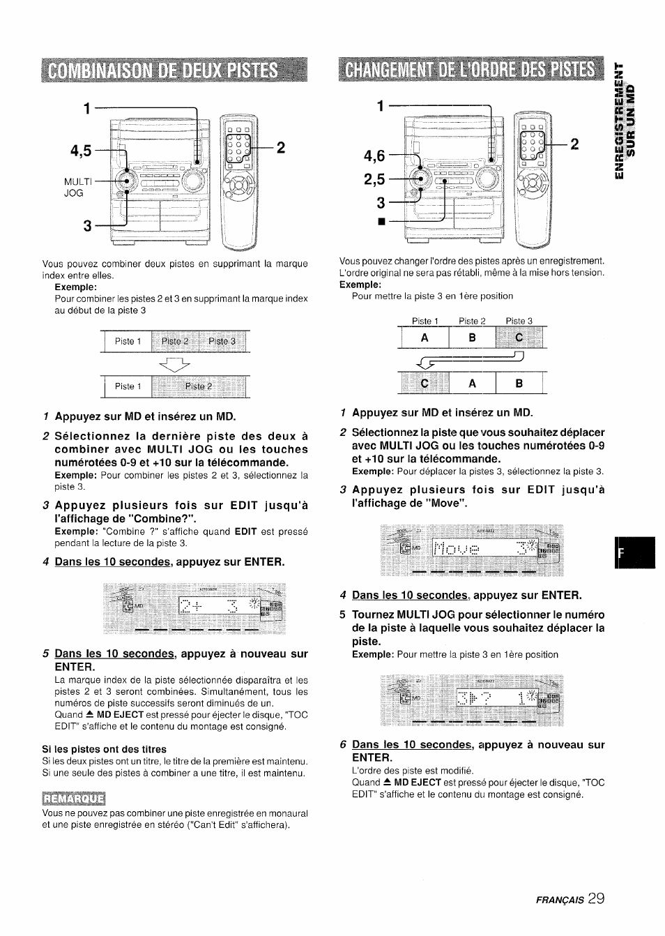 Si les pistes ont des titres | Aiwa XR-H330MD User Manual | Page 109 / 124