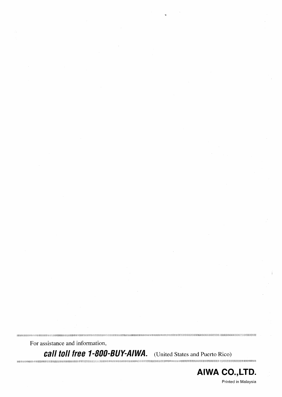 Aiwa co.,ltd | Aiwa XR-H330MD User Manual | Page 121 / 124