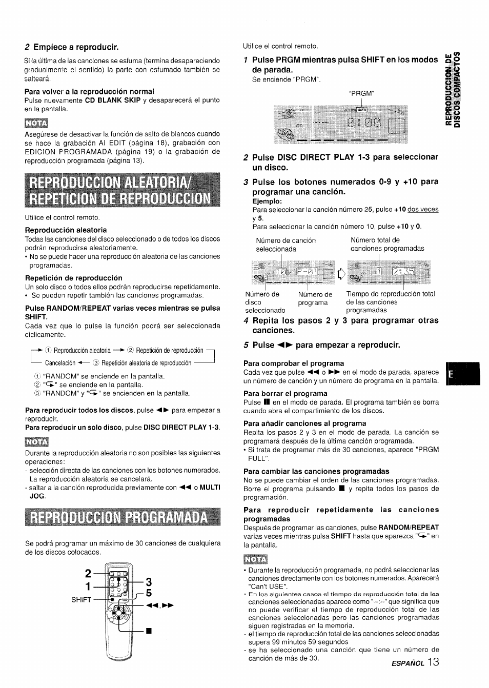 Para comprobar el programa, I ;; i - il - i | Aiwa XR-H330MD User Manual | Page 53 / 124