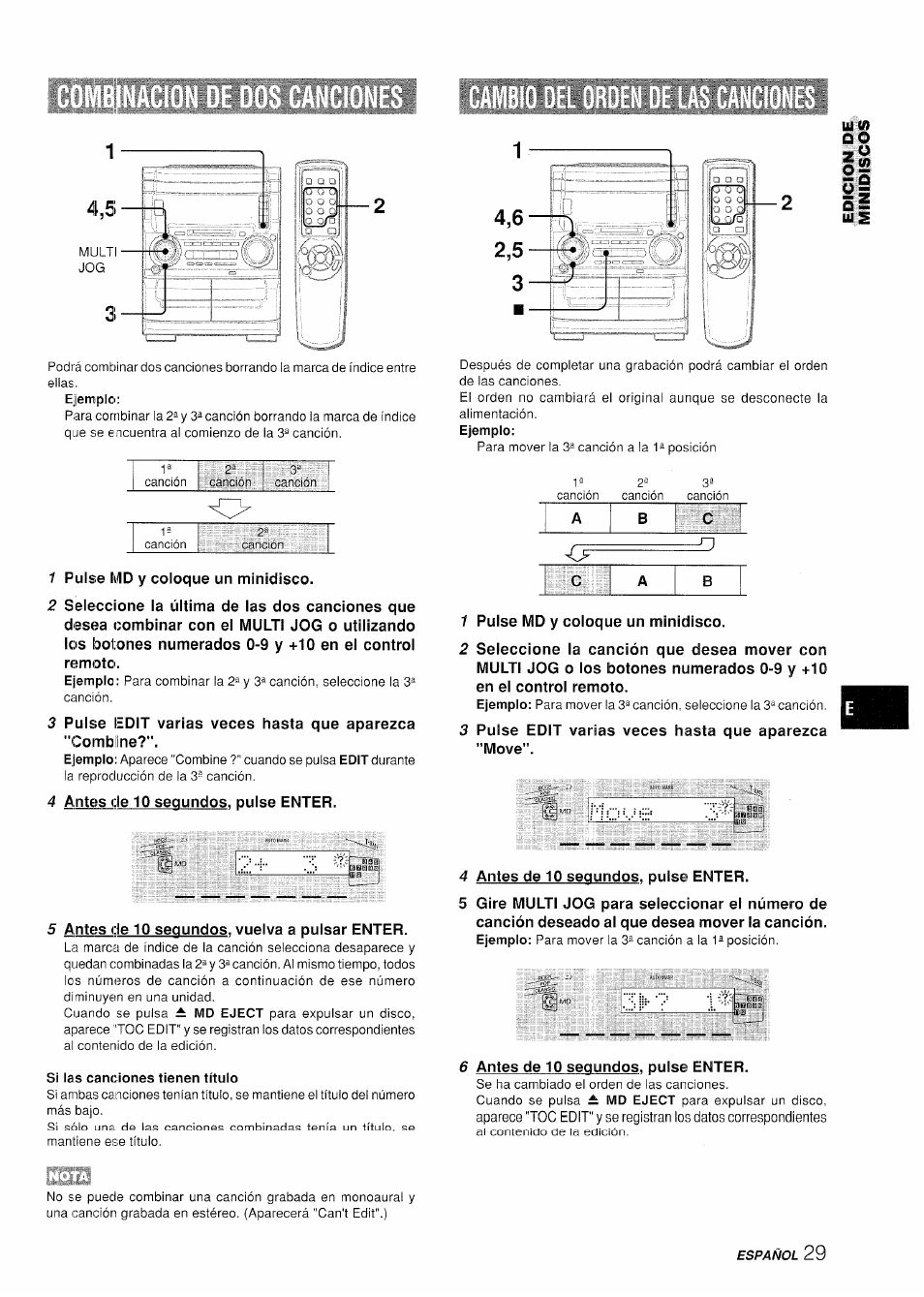 Si las canciones tienen títuio, Is si | Aiwa XR-H330MD User Manual | Page 69 / 124