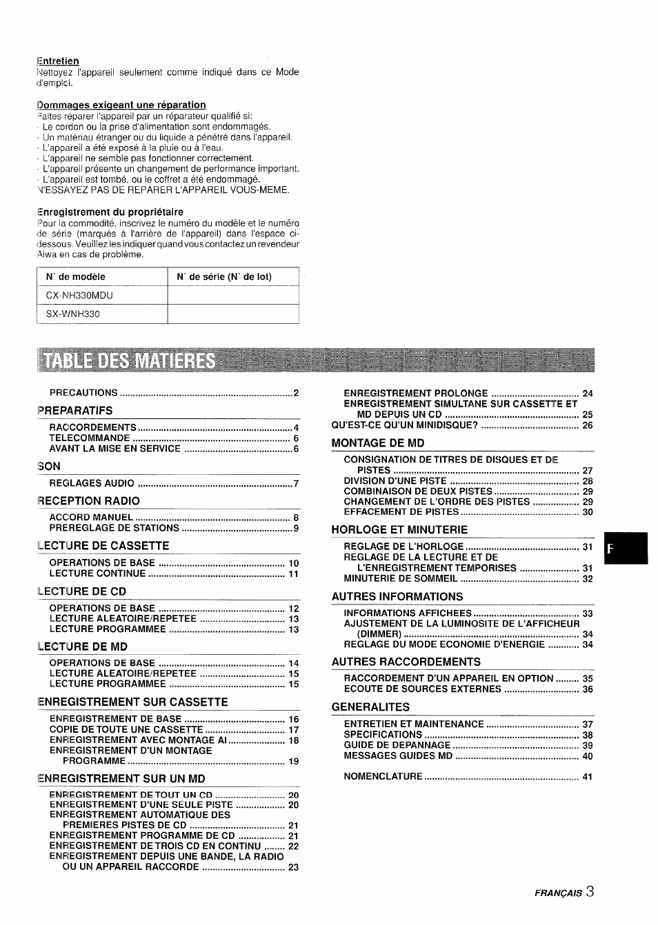 Aiwa XR-H330MD User Manual | Page 83 / 124