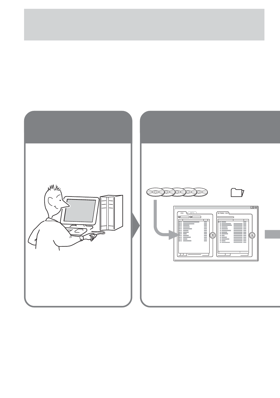 Enjoy your atrac portable cd player, Create original atrac cds, Step 1 | Step 2, Install, Burn | Aiwa XP-SN70 User Manual | Page 4 / 32