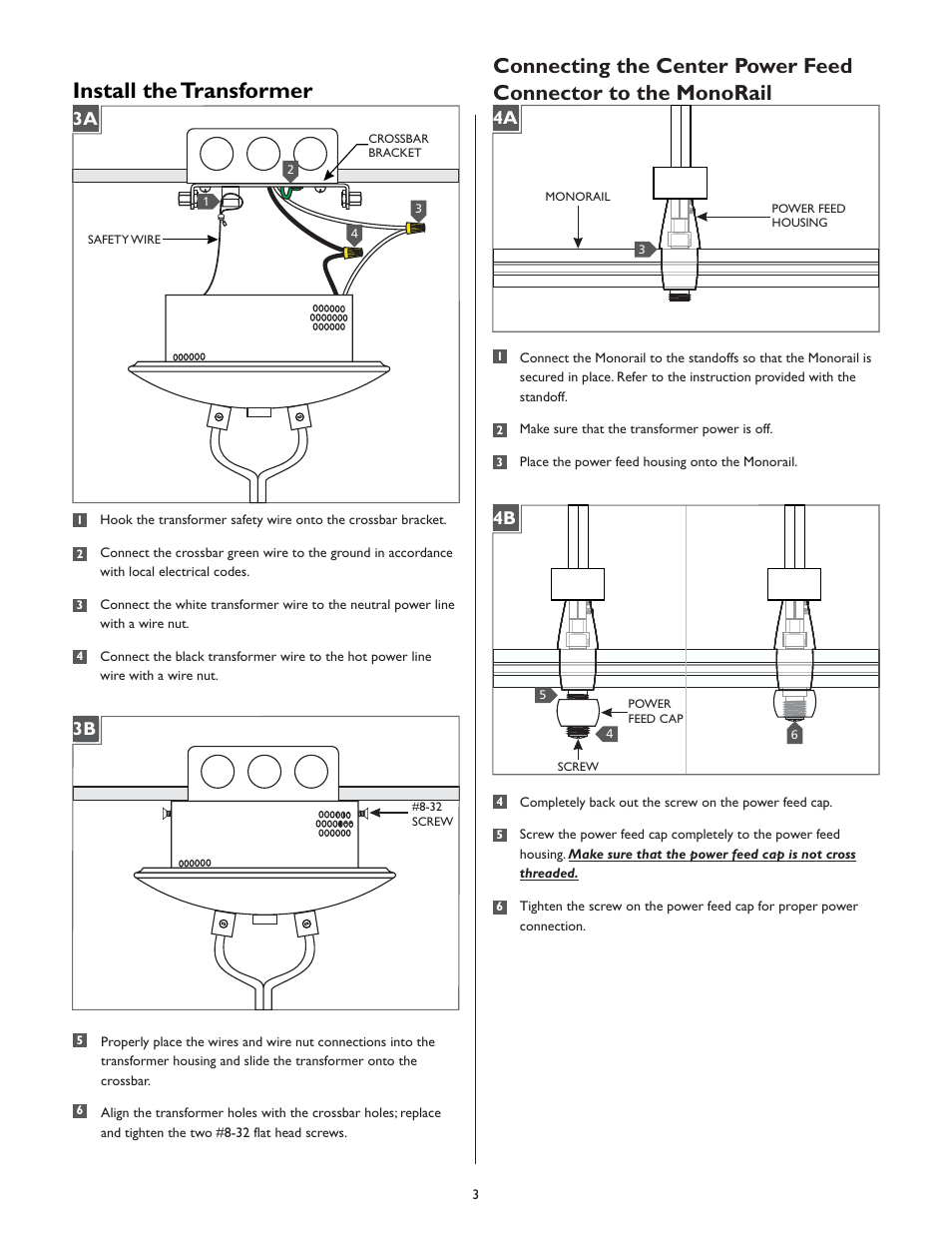 Install the transformer | LBL Lighting MO Surf Elec Xfmr 150w 120v/12v User Manual | Page 3 / 4