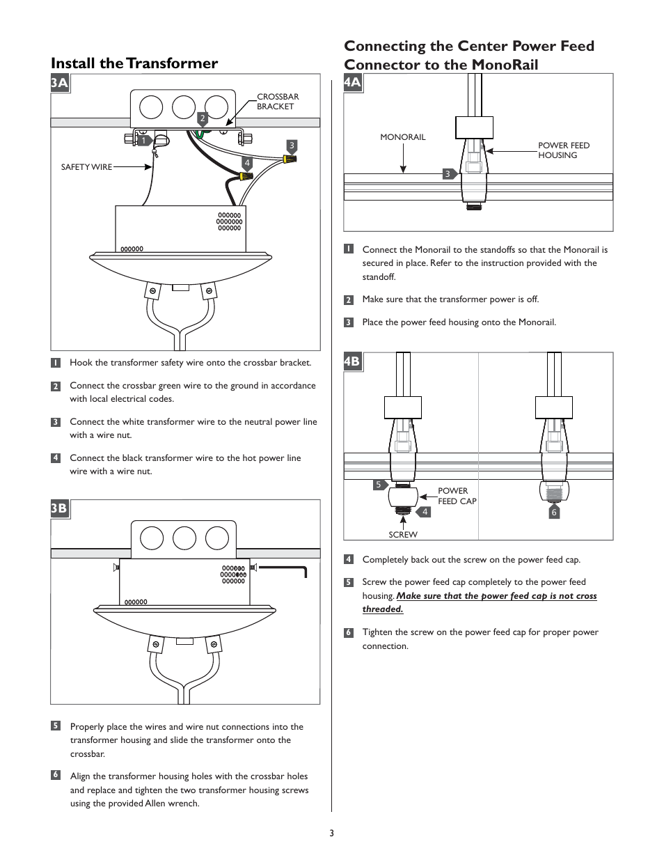 Install the transformer | LBL Lighting MO Surf Elec Xfmr 300w 120v/12v User Manual | Page 3 / 4