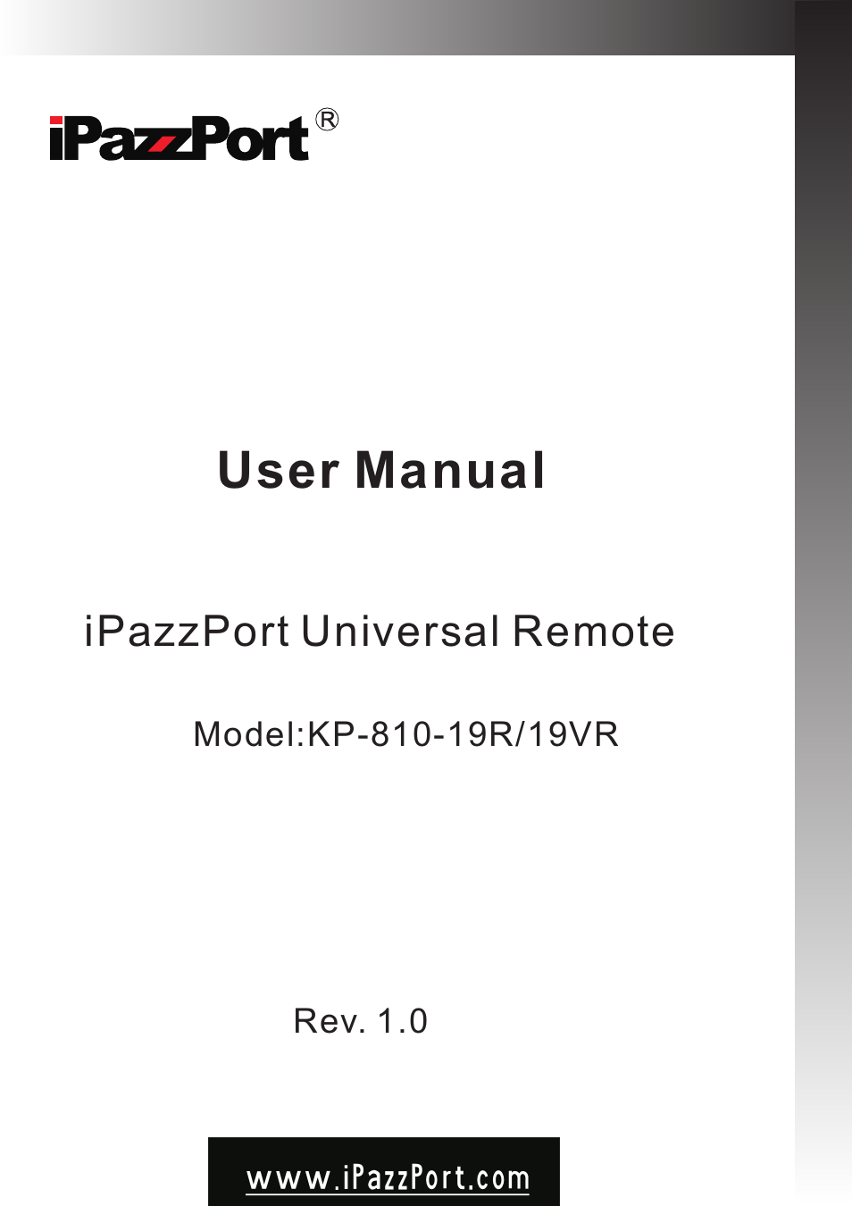 iPazzPort KP-810-19R/19VR User Manual | 18 pages