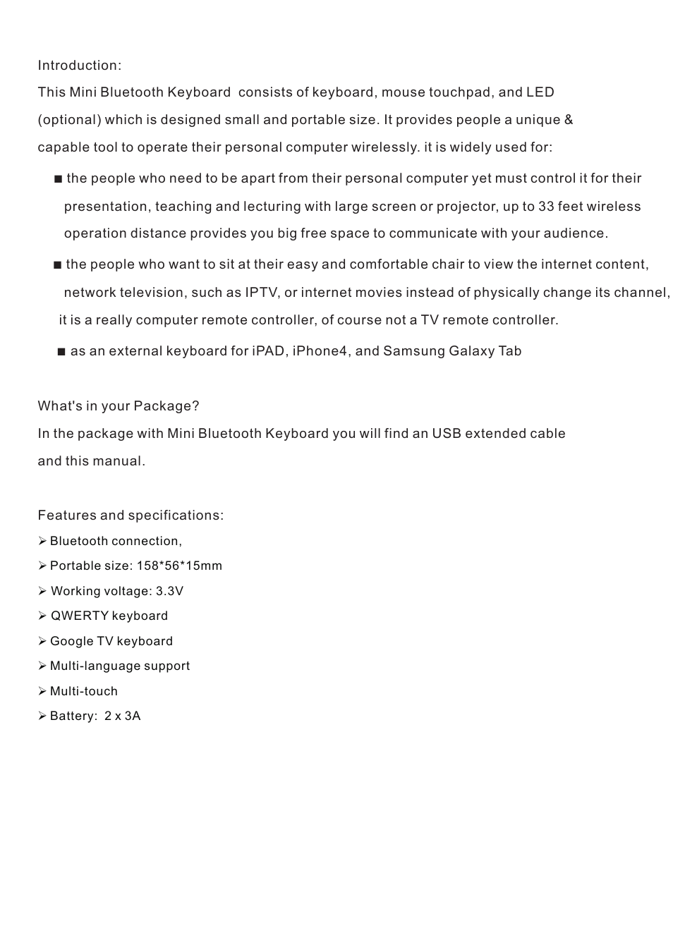 iPazzPort KP-810-19BTT User Manual | Page 2 / 18