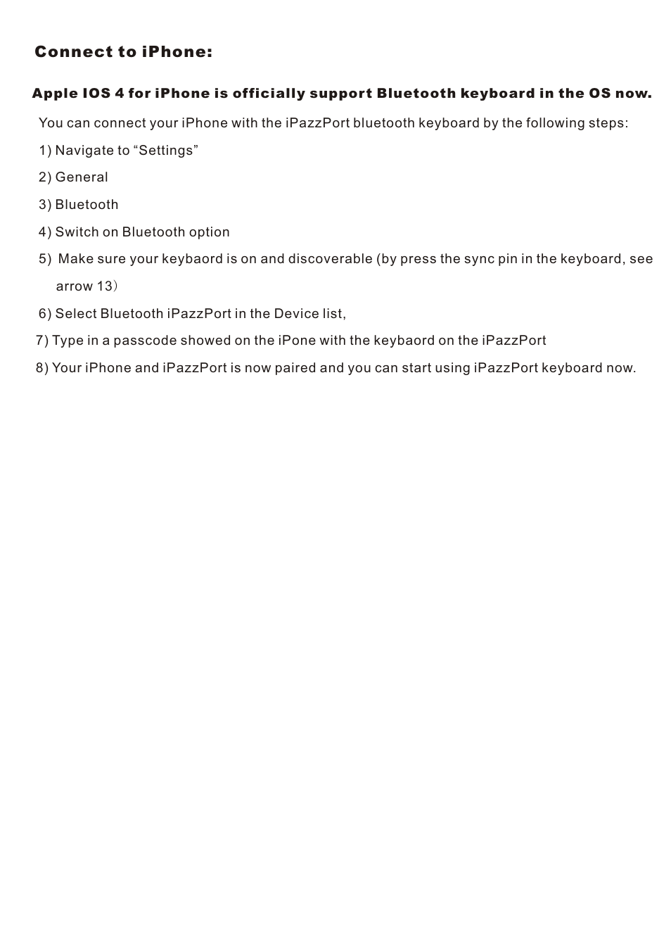 iPazzPort KP-810-06BTT User Manual | Page 6 / 9
