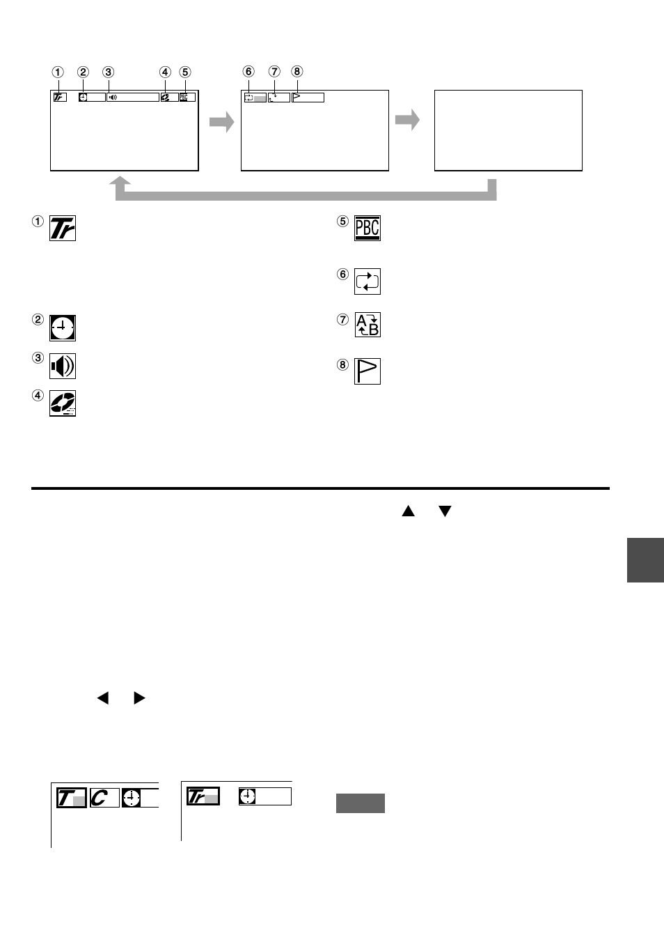 During video cd or an audio cd playback, Title search (dvd), Track search (video cd with pbc off, audio cd) | 4 press enter, Title search (dvd)/track search, Video cd with pbc off, audio cd) | Aiwa XD-DW7U User Manual | Page 18 / 54