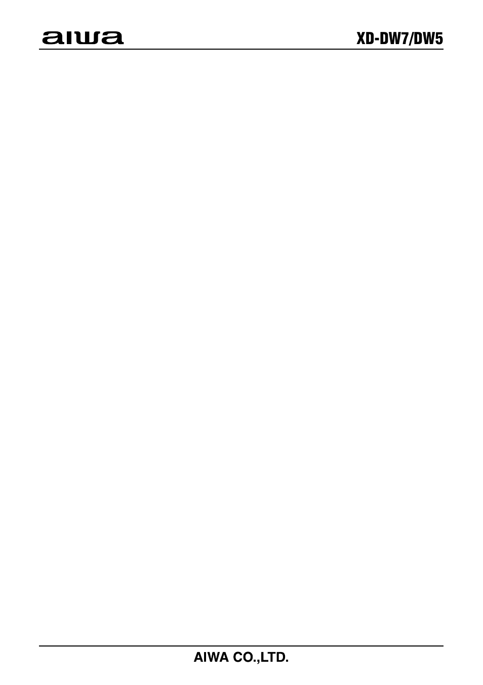 Xd-dw7/dw5, Caution, Precaucion | Attention, Aiwa co.,ltd, Xd-dw7/dw5 caution | Aiwa XD-DW7U User Manual | Page 52 / 54