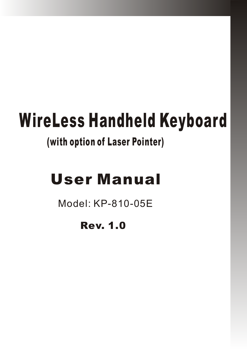 iPazzPort KP-810-05E User Manual | 10 pages