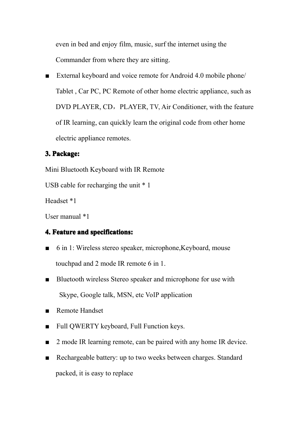 iPazzPort KP-810-18BV User Manual | Page 5 / 33