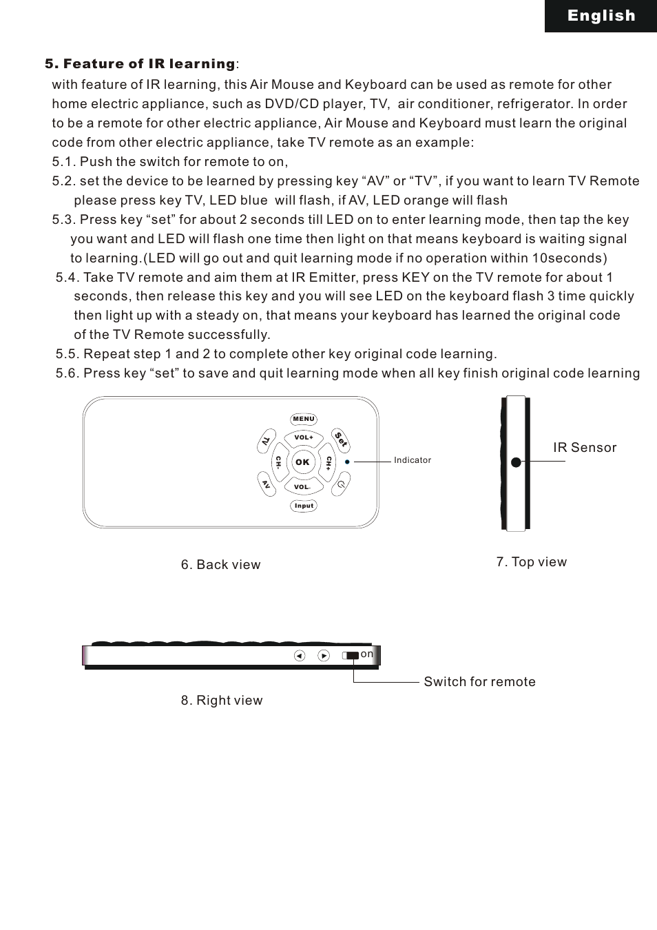 English | iPazzPort KP-810-16 User Manual | Page 5 / 14