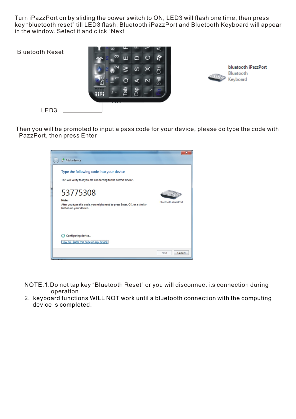 iPazzPort KP-810-10BTT User Manual | Page 8 / 20