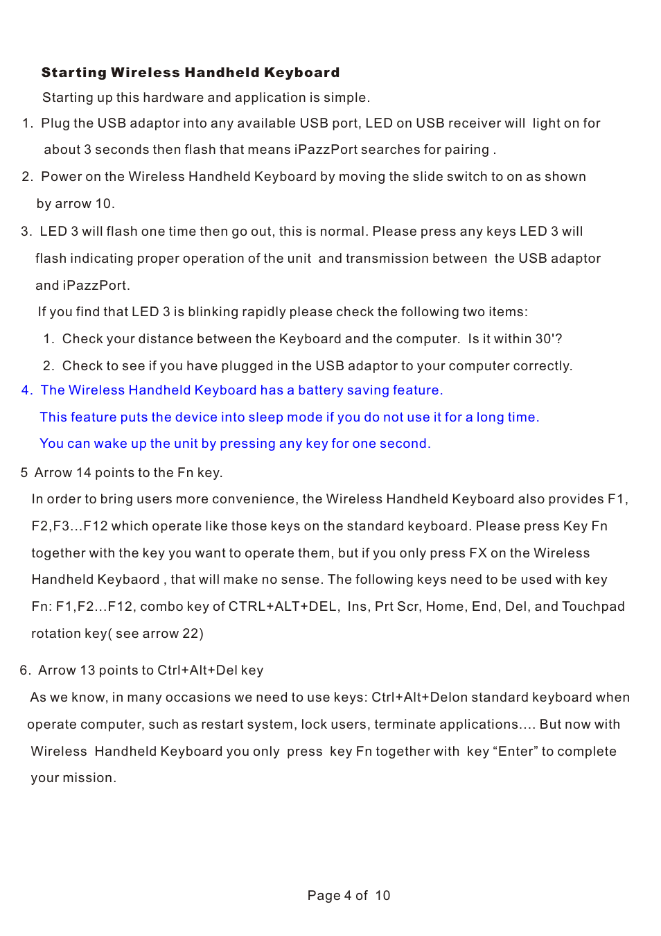 页面 6 | iPazzPort KP-810-10A User Manual | Page 6 / 17