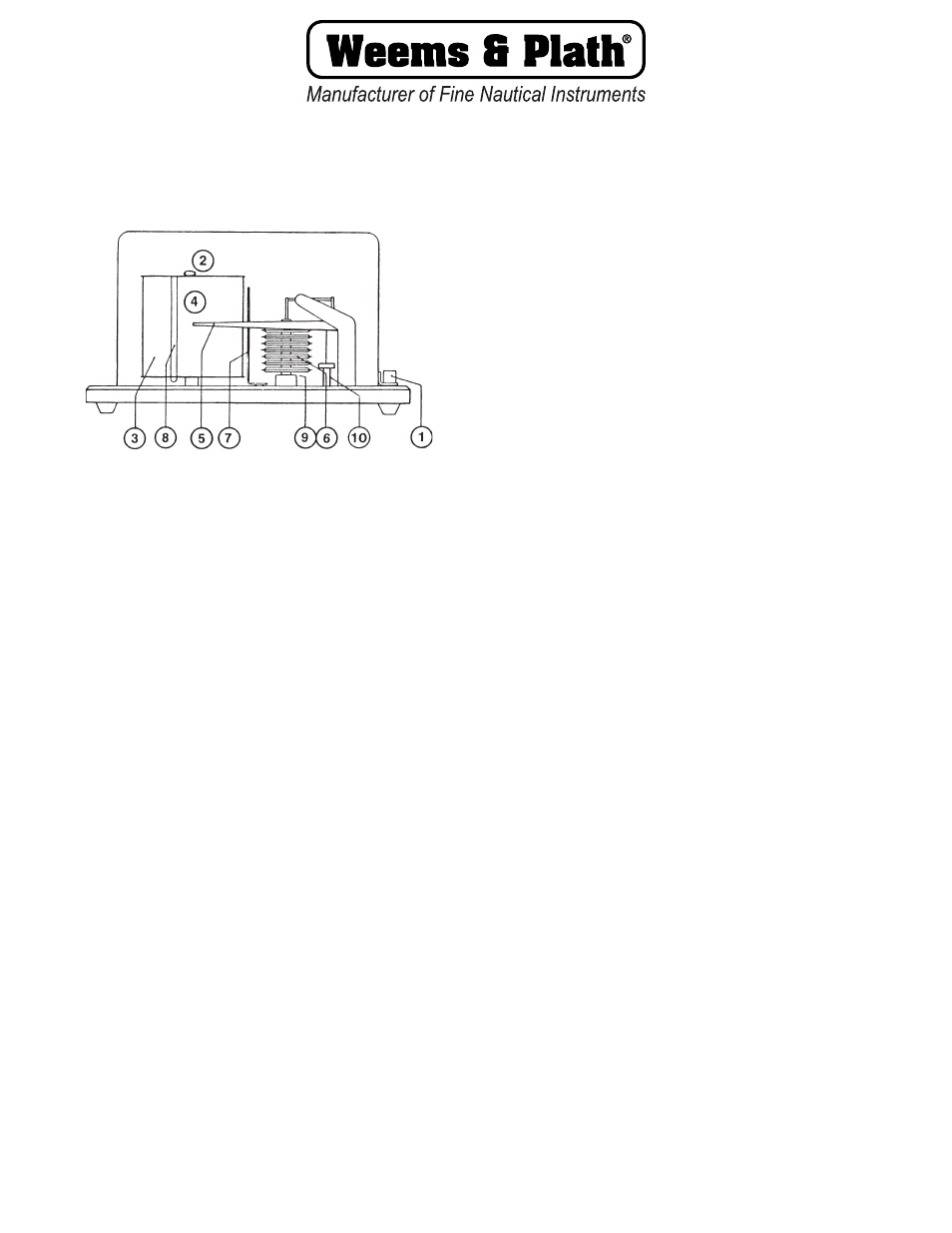 Weems and Plath Dampened Deluxe Quartz Barograph User Manual | 1 page