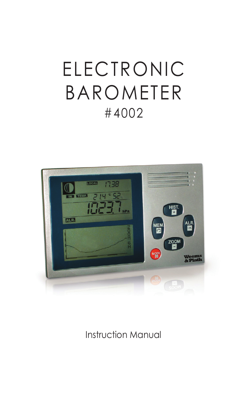 Weems and Plath Electronic Barometer User Manual | 20 pages