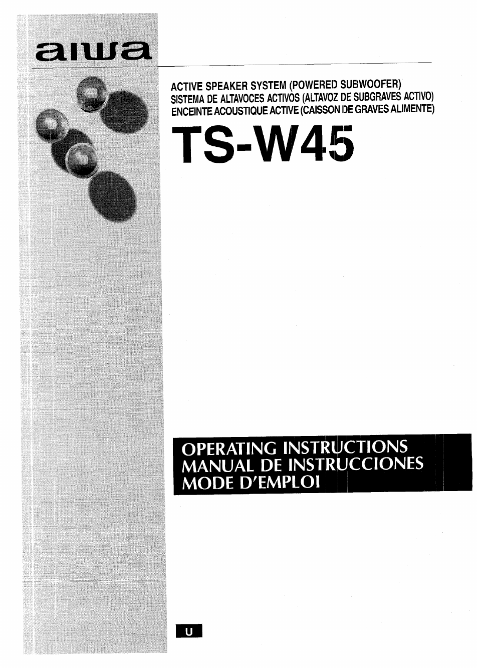 Aiwa TS-W45 User Manual | 12 pages