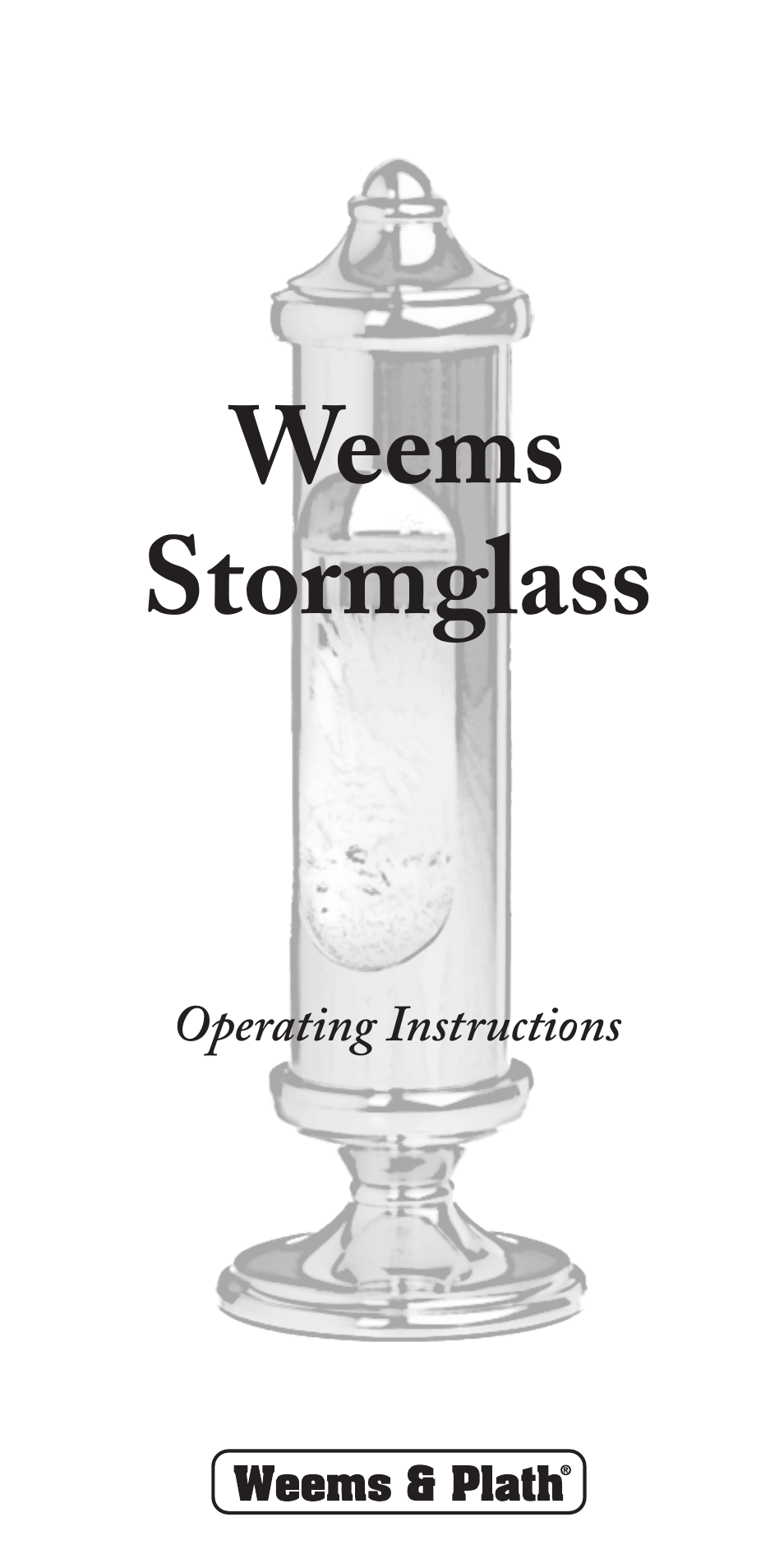 Weems and Plath Weems Chrome Stormglass with display User Manual | 6 pages
