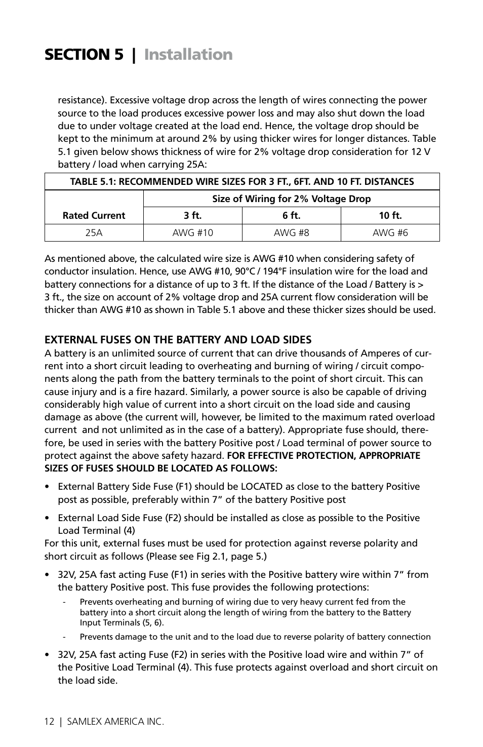 Samlex America SEC-1223BBM User Manual | Page 12 / 24