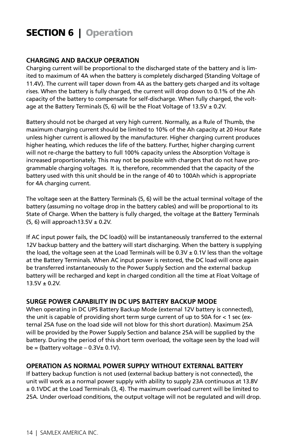 Samlex America SEC-1223BBM User Manual | Page 14 / 24