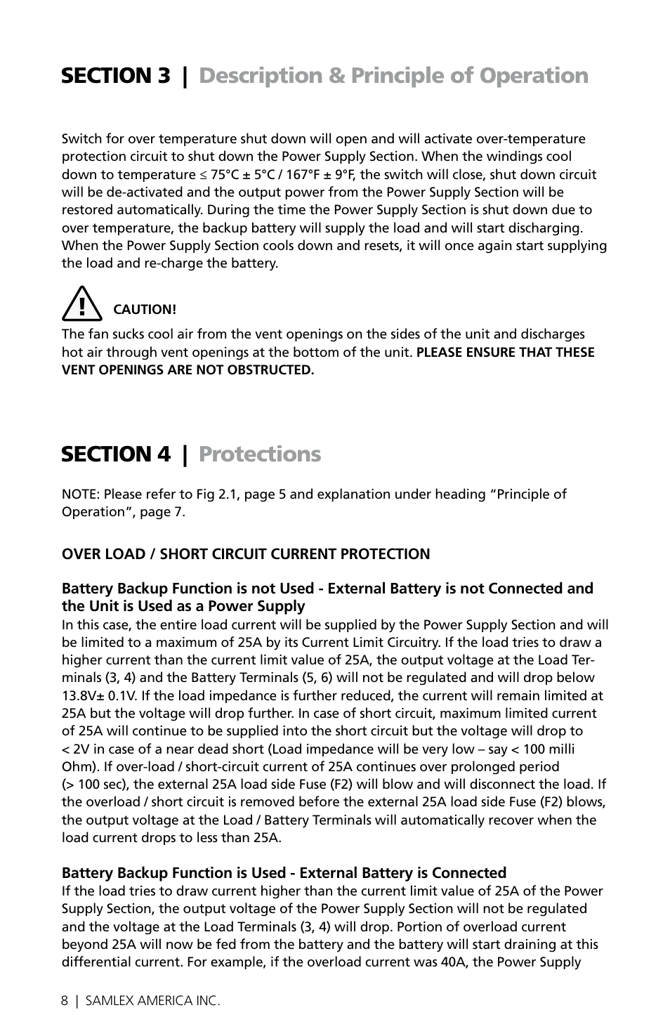 Samlex America SEC-1223BBM-230 User Manual | Page 8 / 24