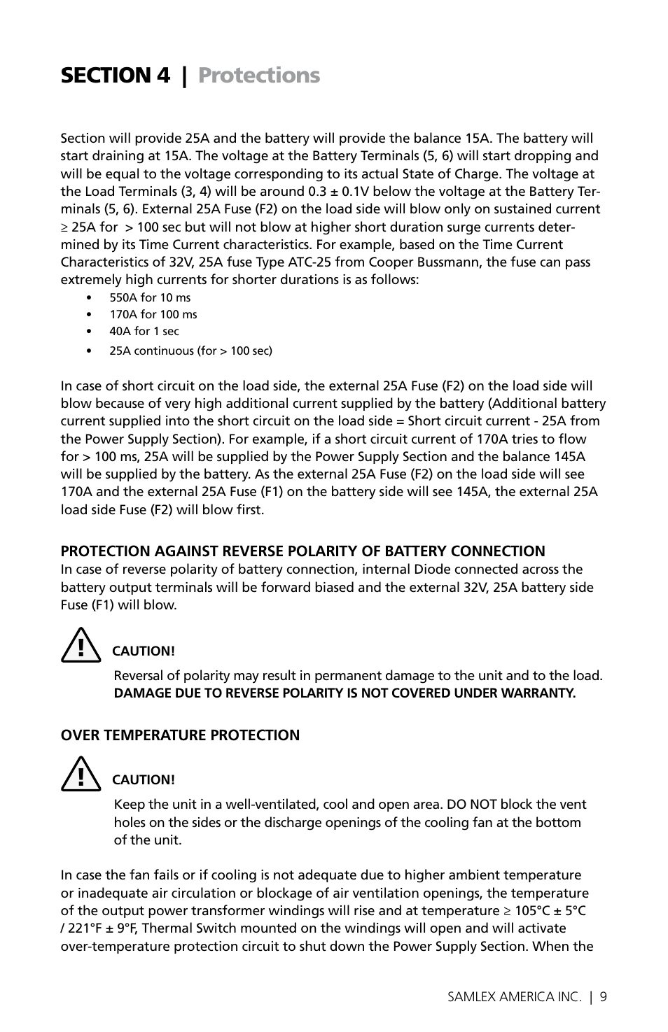 Samlex America SEC-1223BBM-230 User Manual | Page 9 / 24